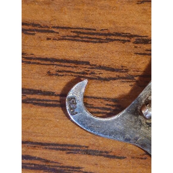 Vintage Silver Cat Brooch With Amethyst Eye & Intricate Design - Picture 4 of 4